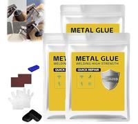 Mud Iron Adhesive- Plastic Steel Repair Mud Iron Glue Putty,Welding High-Strength Metal Repair Adhesive,Waterproof Heat Epoxy Resin Ab Casting Glue,for Wall Holes,Pipes and DIY Sealing (3, Black)