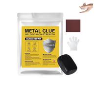 Mud Iron Glue, Plastic Steel Mud Iron Glue, Welding High-Strength Metal Repair Adhesive, for Pipes, Wall Holes, Wood, Plastic, DIY Sealing and Bonding Projects (Black,2 Pcs)