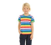 Mud Kingdom Petits garçons T-Shirts Arc en Ciel Rayures Manche Courte Vert 4-5 Ans