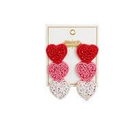 Mud Pie Boucles d'Oreilles Femme Perles Valentine Rouge