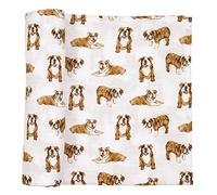 Mud Pie Bulldog Muslin Swaddle Blanket
