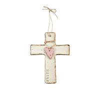 Mud Pie Croix en forme de cœur, 11,4 x 12,7 cm, Faith