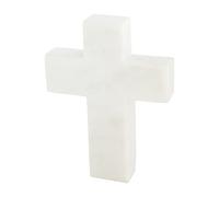 Mud Pie Croix en marbre Blanc, 15,2 x 11,4 cm