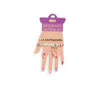 Mud Pie Ensemble bracelet et bague violets pour enfants