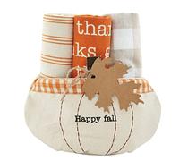 Mud Pie Ensemble de Serviettes Citrouille, Happy Fall, 53,3 x 35,6 cm