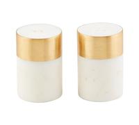 Mud Pie Ensemble salière et poivrière en marbre Crème 7,6 x 5,1 cm de diamètre