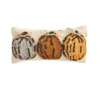 Mud Pie Fall Mini Oreiller crocheté, 1 pièce (Lot de 1), Citrouille tri