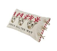 Mud Pie Lot de 30 oreillers de Noël avec Clochette de Renne, 33 x 53,3 cm, Jingle