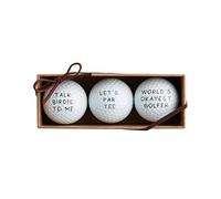 Mud Pie Men's Lets par Tee Golf Ball Set, 1 1/2" Dia