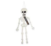Mud Pie Patère de Porte Squelette Halloween Blanc 150 x 48 cm