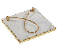 Mud Pie Porte-serviettes à bord doré, 20,3 x 20,3 cm