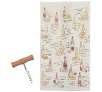 Mud Pie Serviette imprimé vin ; Serviette 61 x 38,1 cm | Fourchette 10,2 cm