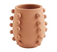 Mud Pie Vase à Perles en Terre Cuite, Grand, 16,5 x 11,4 cm de diamètre