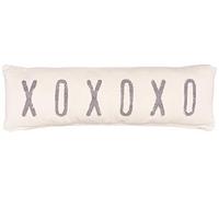 Mud Pie XOXOXO 4163015 Coussin Long en Toile lavée en Polyester