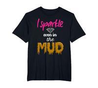 Mud Run Princess I Sparkle Even in Mud Team Girls ATV Cadeau T-Shirt, Homme Grandes Tailles, Noir, 5X Tall
