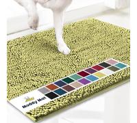 Muddy Mat® AS-SEEN-ON-TV Paillasson en microfibre très absorbant pour animal domestique, antidérapant, épais et lavable, en chenille douce pour cuisine, salle de bain, chambre à coucher, intérieur et