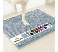 Muddy Mat® AS-SEEN-ON-TV Paillasson en microfibre très absorbant pour animal domestique, antidérapant, épais et lavable, pour cuisine, salle de bain, chambre à coucher, intérieur et extérieur, bleu