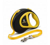 Muddy Mat® Laisse rétractable pour chien - Laisse robuste de 4,9 m pour chiens de petite et moyenne taille jusqu'à 20 kg | Frein à un bouton, sans enchevêtrement à 360°, réfléchissant | Prise en main