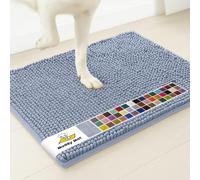 Muddy Mat® | Paillasson d'intérieur super absorbant l'eau, en microfibre chenille à séchage rapide, antidérapant, lavable en machine, bleu layette, 45,7 x 71,1 cm