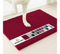 Muddy Mat® | Super Absorbent Door Mat Indoor, Microfiber Quick Dry Chenille Entryway Rug, Non-Slip Front Door Mat, Indoor Mats for Entryway, Machine Washable Pet Rug, Maroon 24"x36"