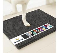 Muddy Mat® | Super Absorbent Door Mat Indoor, Microfiber Quick Dry Chenille Entryway Rug, Non-Slip Front Door Mat, Indoor Mats for Entryway, Machine Washable Pet Rug, Charcoal 18"x28"