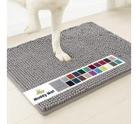 Muddy Mat® | Super Absorbent Door Mat Indoor, Microfiber Quick Dry Chenille Entryway Rug, Non-Slip Front Door Mat, Indoor Mats for Entryway, Machine Washable Pet Rug, Grey 24"x36"