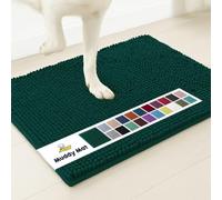 Muddy Mat® | Super Absorbent Door Mat Indoor, Microfiber Quick Dry Chenille Entryway Rug, Non-Slip Front Door Mat, Indoor Mats for Entryway, Machine Washable Pet Rug, Dark Green 24"x36"