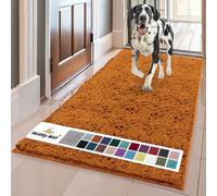 Muddy Mat® | Super Absorbent Door Mat Indoor, Microfiber Quick Dry Chenille Entryway Rug, Non-Slip Front Door Mat, Indoor Mats for Entryway, Machine Washable Pet Rug, Orange 36"x60"