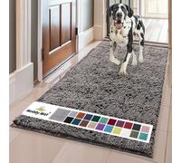 Muddy Mat® | Super Absorbent Door Mat Indoor, Microfiber Quick Dry Chenille Entryway Rug, Non-Slip Front Door Mat, Indoor Mats for Entryway, Machine Washable Pet Rug, Charcoal 36"x60"