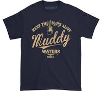Muddy Waters - "Keep The Blues Alive" T-Shirt für Herren/Damen Uni RO7910 (M) (Marineblau)