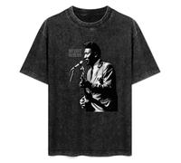 Muddy Waters Live on Mic Black T-Shirt Mens Tee Unisex Tops S