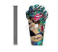 Mudguard Mountain Bike Mudguards Front and Rear Compatible with Bike, Adjustable Mountain Bike Mudguards, Mountain Bike Mudguards, Mountain Bike Mudguard for 20-29 Inch Bikes, Trendy Print Mudguards