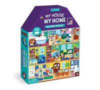 Mudpuppy My House, My Home - Puzzle en forme de maison 100 pièces