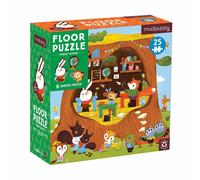 Mudpuppy Puzzle De Plancher École Forestière Avec Des Morceaux En Forme De 25 Pièces