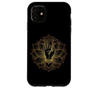 Mudra Main de Lotus élégante et Minimaliste pour méditation Coque pour iPhone 11