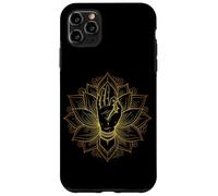 Mudra Main de Lotus élégante et Minimaliste pour méditation Coque pour iPhone 11 Pro Max