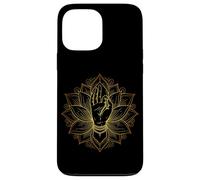 Mudra Main de Lotus élégante et Minimaliste pour méditation Coque pour iPhone 13 Pro Max