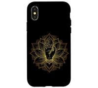 Mudra Main de Lotus élégante et Minimaliste pour méditation Coque pour iPhone X/XS