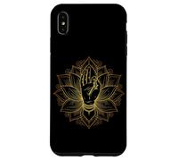 Mudra Main de Lotus élégante et Minimaliste pour méditation Coque pour iPhone XS Max