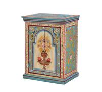 Mueble Auxiliar 2 Puertas, Un Cajon Interior y Estantes Interiores Pintado A Mano