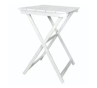 Mueblear Table Flex Velador 50 x 70 cm Guéridon en hêtre Pliable avec Lattes 70 x 50 Blanc, Bois d'ingénierie, 50x70