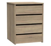 MUEBLES PITARCH | Commode 4 Tiroirs, Chêne Cambrian, 63,5x46x45 cm (Hauteur x Largeur x Profondeur), Collection Tibet