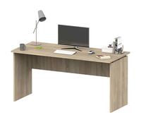 MUEBLES PITARCH | Meuble, Table de Bureau, Grand Bureau d'étude d'ordinateur, chêne Cambrian, 76x155x68cm (Hauteur x Largeur x Profondeur) Moderne, modèle Rívoli