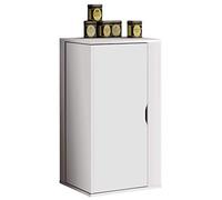 Muebles Pitarch Naia Meuble d'appoint, Panneaux de Particules et mélanine de Haute densité, Blanc très Brillant, 90 x 47 x 47 cm