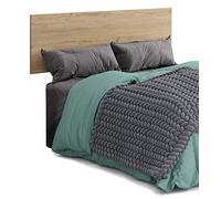 MUEBLES PITARCH | Tête de Lit Double 150 Moderne Industrielle, Chêne Gold, 50x160x1,6 cm, Chambre de Mariage, Collection Camila