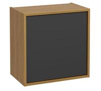 Muebles Slavic Armoire de salle de bain Erin 50 m, étagère suspendue salle de bain, rangement (chêne / noir vintage)