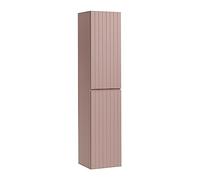 Muebles Slavic Armoire haute de salle de bain Iconic Rose, armoire de salle de bain suspendue, portes cannelées, couleur rose mat