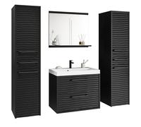 Muebles Slavic Ensemble Canada - Armoire et Meuble de Rangement Moderne pour Salle de Bain - Noir