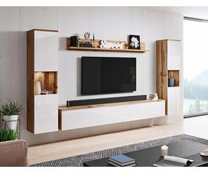 Muebles Slavic Ensemble de Meubles RTV Paris, 4 Éléments, Meuble TV Moderne pour Salon