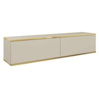 Muebles Slavic Or 135 cm, Meuble TV suspendu moderne, meuble TV, plusieurs couleurs, meubles de salon, style moderne (beige)